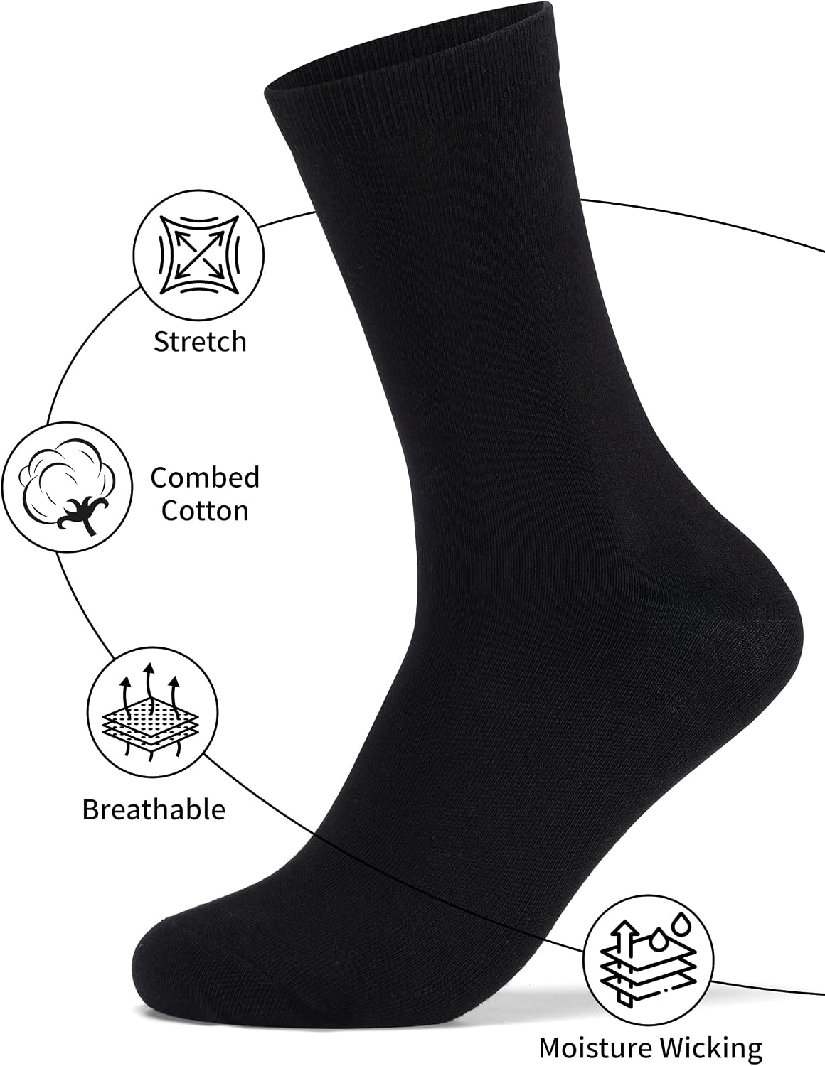 Detalle de Forony Men's Dress Socks Size 8-13