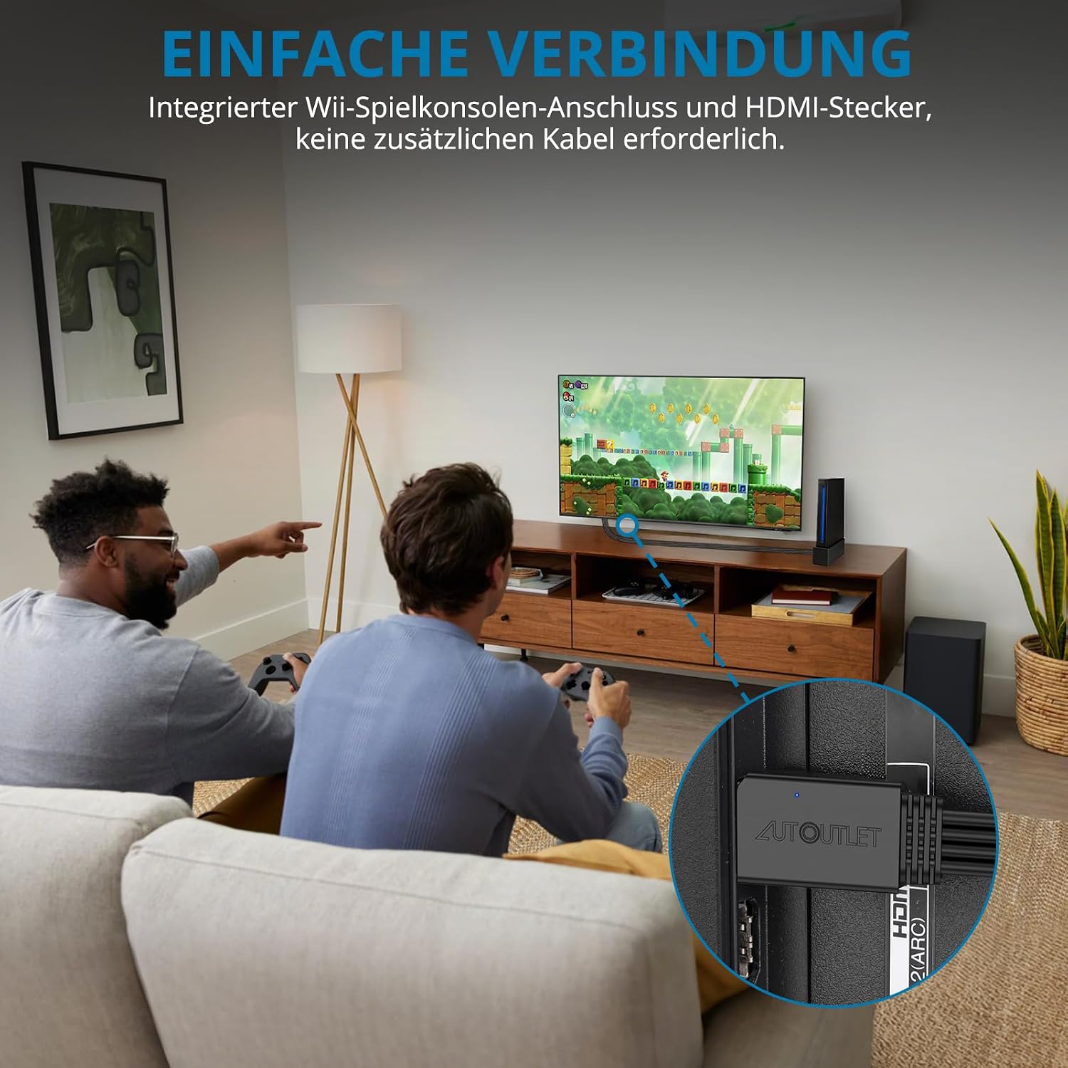 Thumbnail 4 de AUTOUTLET Wii HDMI Adapter: Plug-and-Play-Konverter für 720p/1080p mit 200 cm Kabel