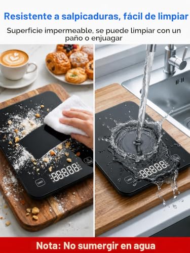 Thumbnail 7 de Báscula digital inteligente de cocina con pantalla LED de izeyu