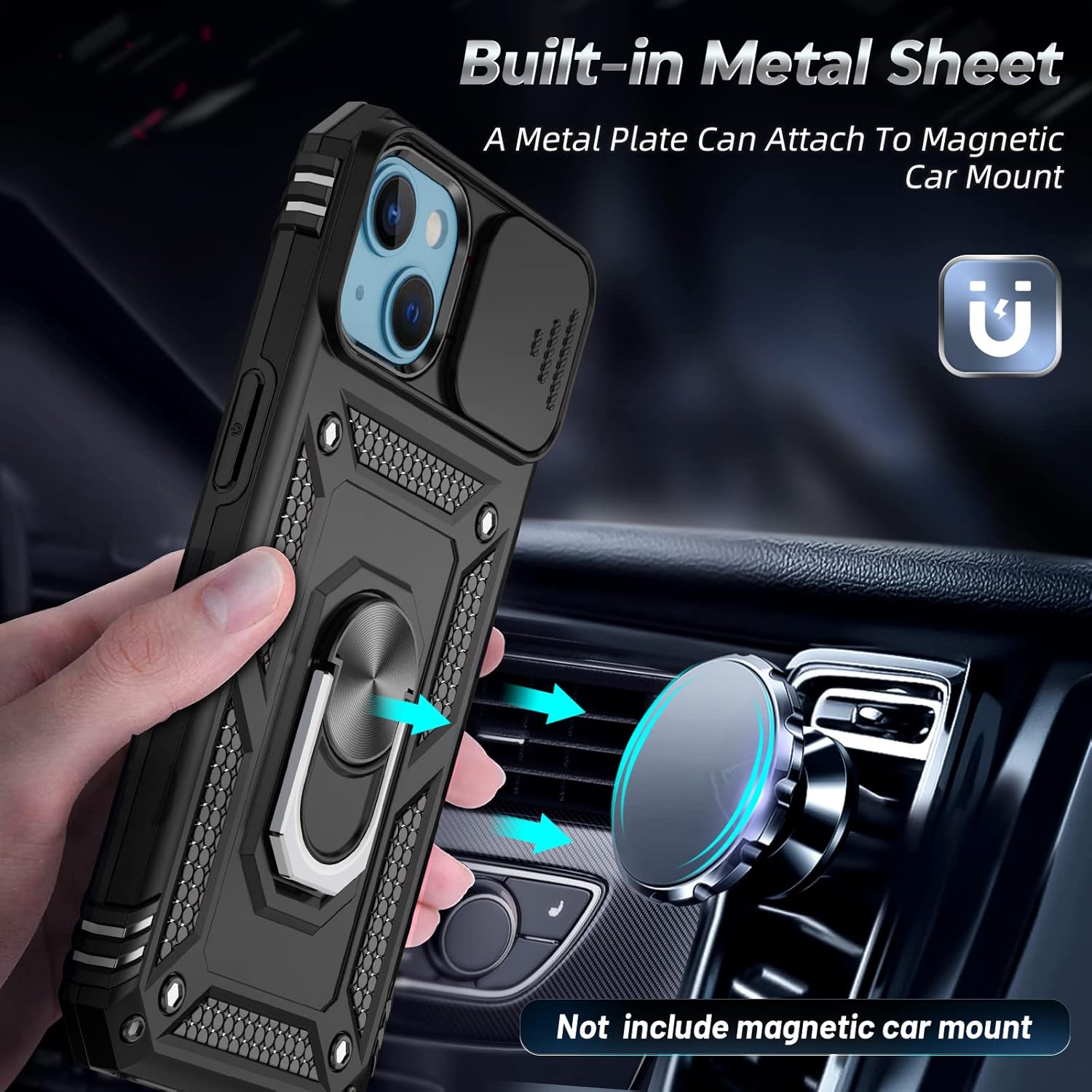 Thumbnail 4 de LeYi iPhone 13 6.1" Case with Camera Slide