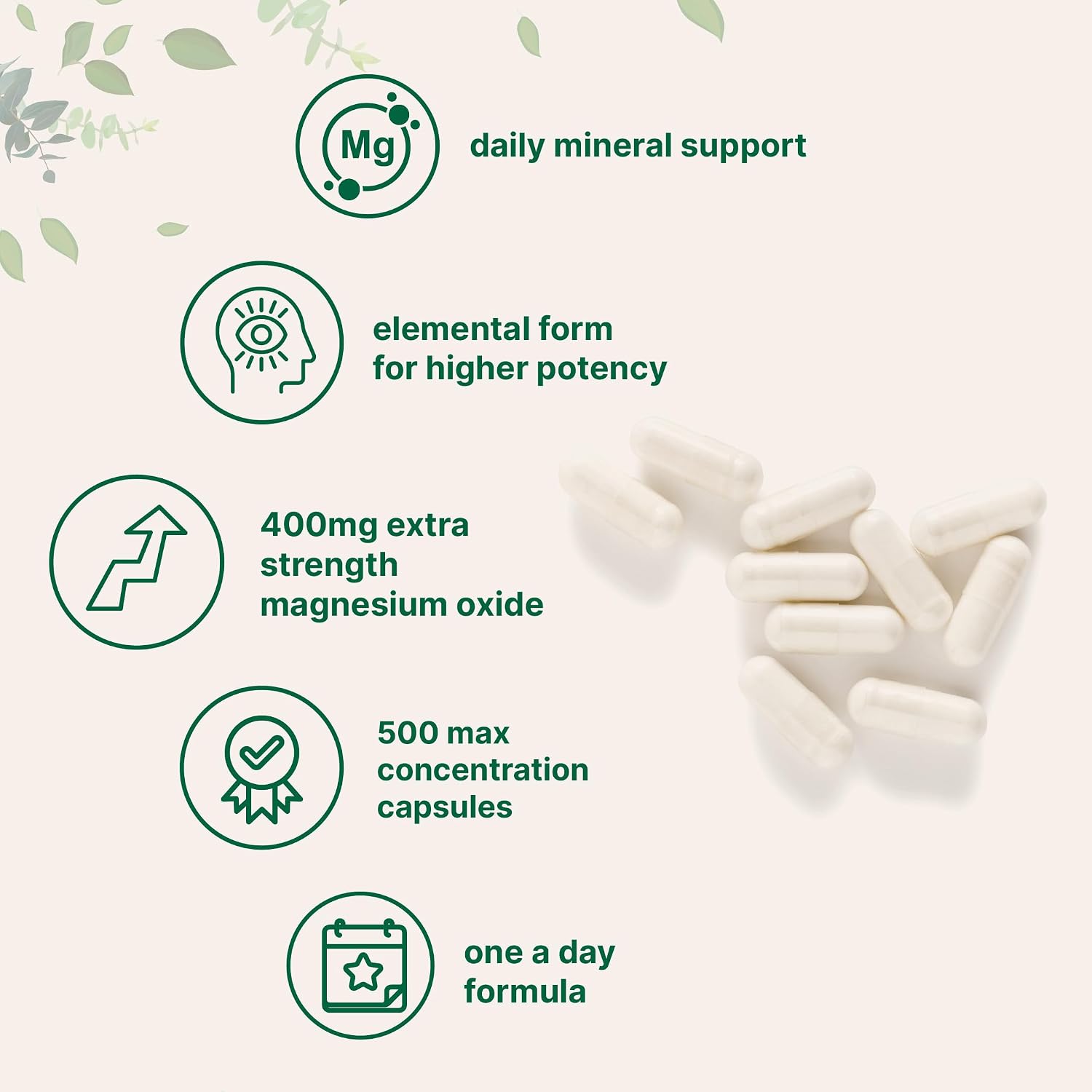 Thumbnail 2 de Micro Ingredients Magnesium Oxide Capsules, 500 Capsules