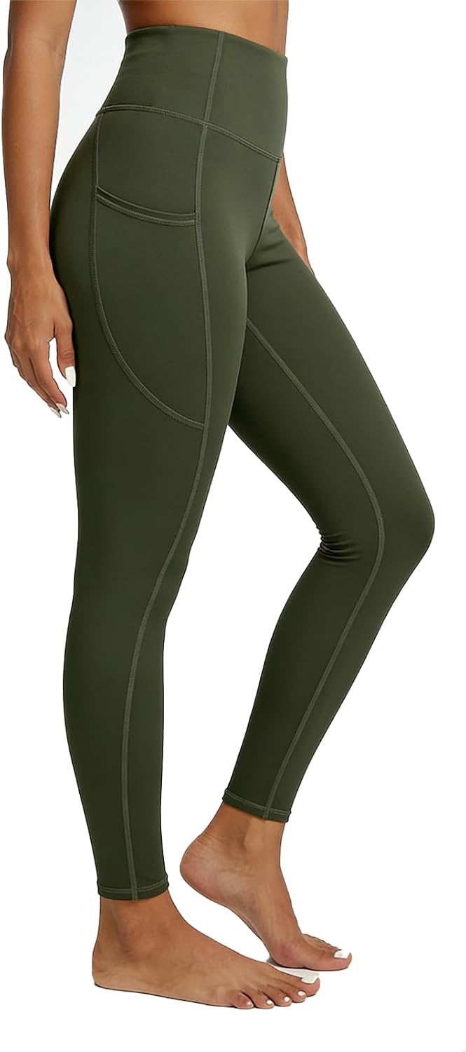 Detalle de AMLEER Women's Leggings, High-Rise