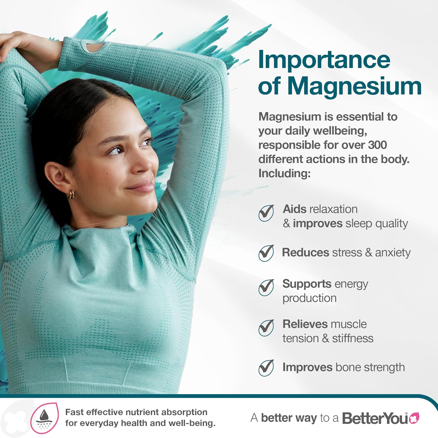 Detalle 2 de BetterYou Cristaux de bain au magnésium — 1 kg, Zechstein, sans huile de palme, vegan