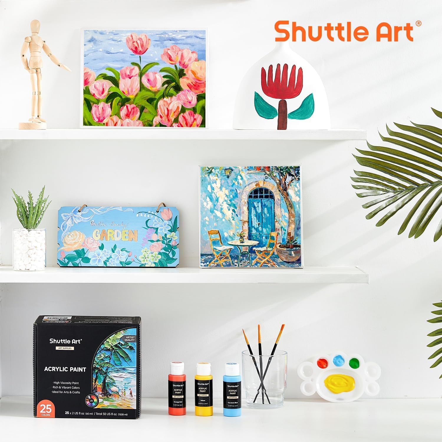 Thumbnail 6 de Shuttle Art Acrylic Paint Set 25 Colours 60ml
