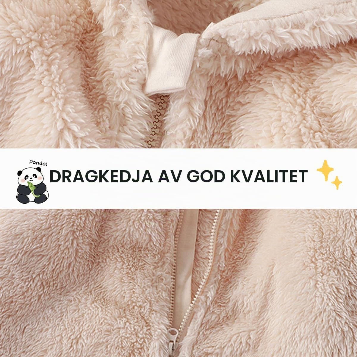 Detalle de JiAmy fleeceset för barn med jacka, byxor och huva, 12 månader–4 år