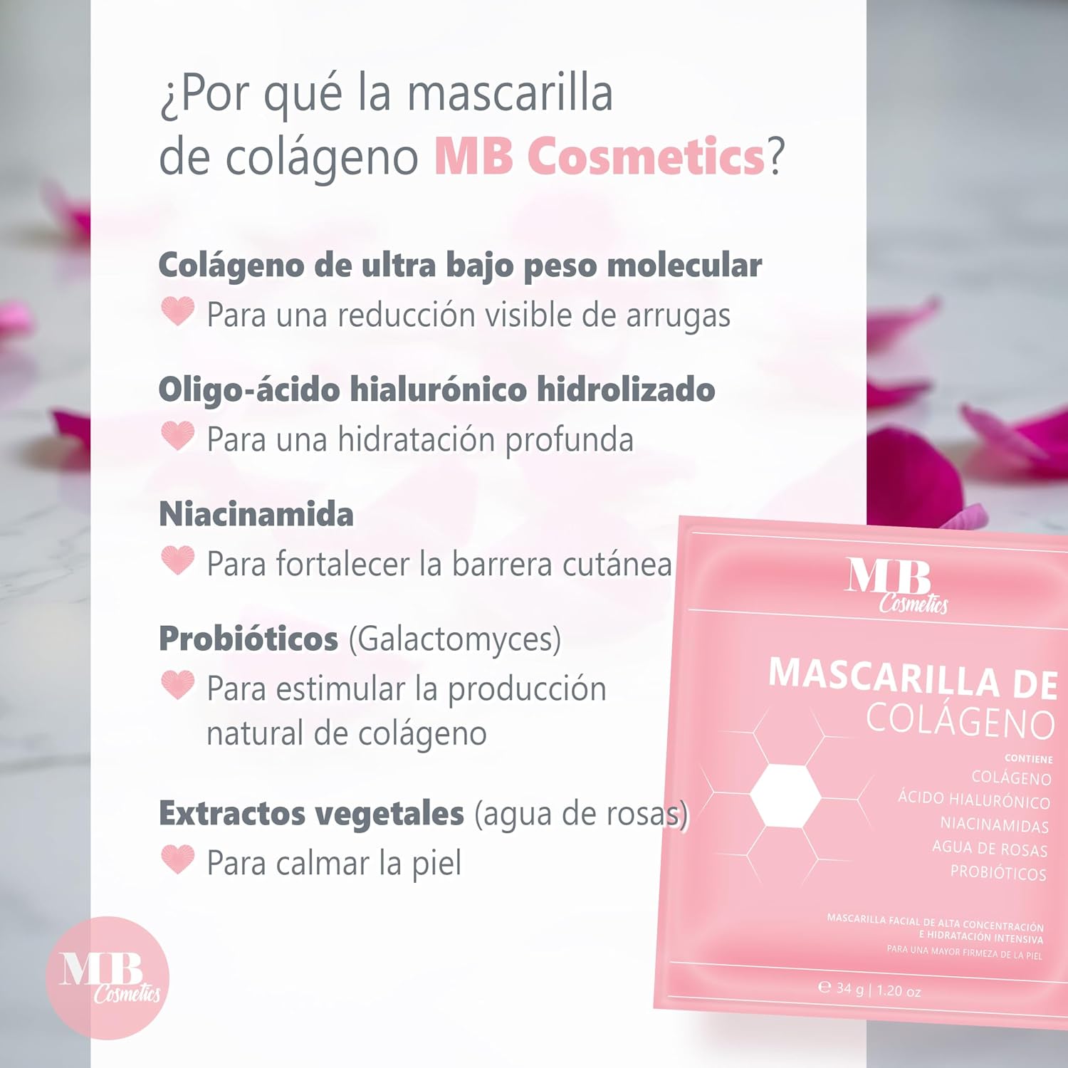Thumbnail 4 de MB Cosmetics Mascarilla de colágeno 52.000 ppm 5 unidades