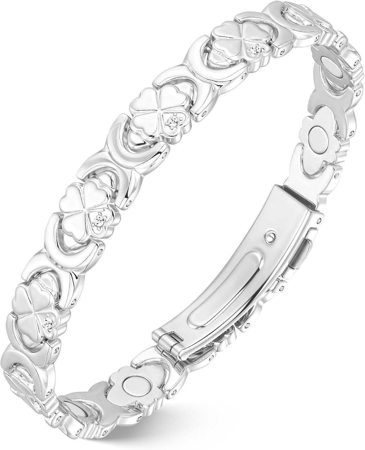 Detalle de Jeracol Kupferarmband Damen mit Neodym-Magneten und Zirkonia, verstellbar