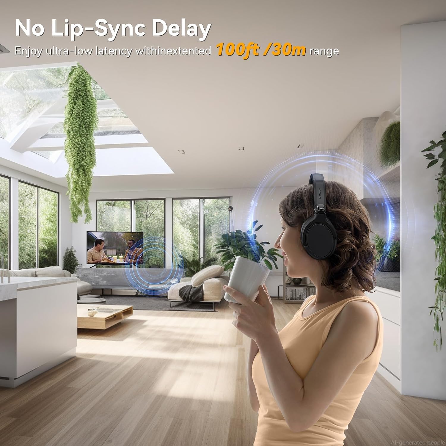 Detalle 2 de Wireless TV Headphones with 65-Hour Playtime