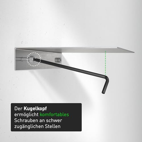 Thumbnail 3 de INBUS Winkelschraubendreher Set 11tlg – 1,27–8 mm mit Kugelkopf, SpaceBlack, Made in Germany