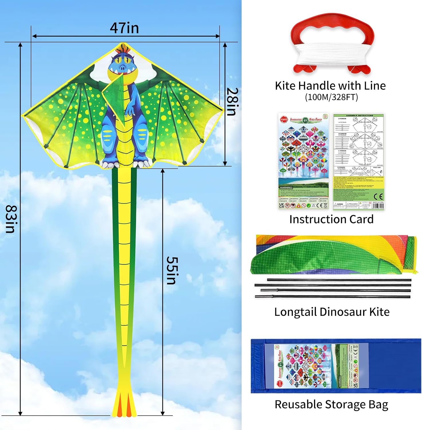 Thumbnail 5 de Huge Kites for Kids 120 x 210 cm