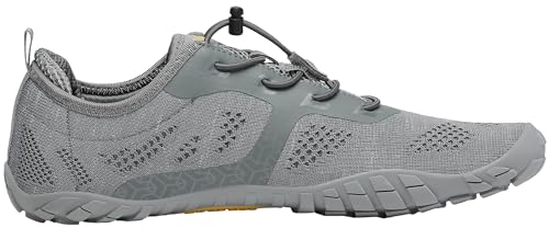 Thumbnail 7 de SAGUARO Minimalistas para trail running descalzo (gris) – Zapatillas ligeras con puntera ancha, 44 EU