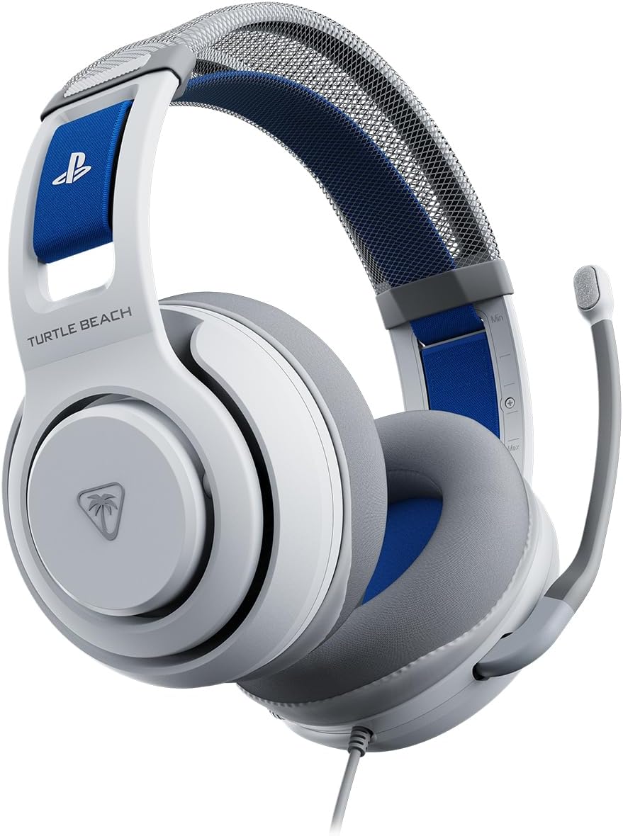 Detalle 2 de Turtle Beach Atlas 200 cuffie da gioco bianche cablate per PlayStation con driver Nanoclear da 50 mm e microfono flip-to-mute