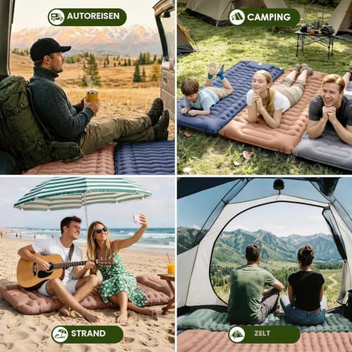 Thumbnail 6 de Purecas Isomatte Camping mit Fußpumpe – Ultraleichte Luftmatratze mit Kissen