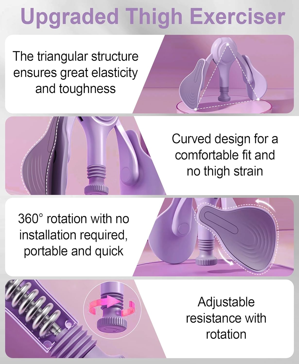 Thumbnail 1 de TINRIEF Pelvic Floor Muscle Trainer 4-in-1 Thigh Exerciser (7–32 kg) for Women and Men
