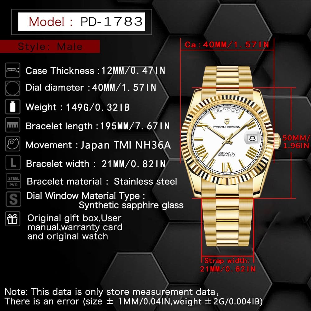 Thumbnail 5 de Pagani Design DD40 PD1783 Herren Uhr