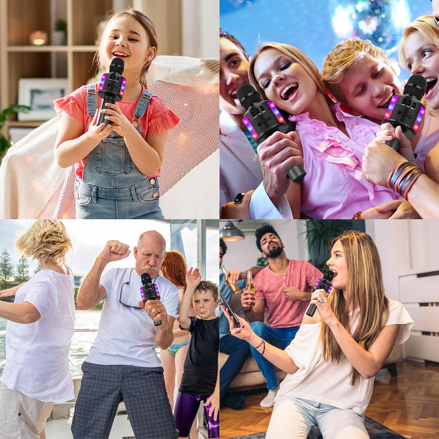 Thumbnail 6 de BONAOK Q78 Karaoke Microphone: 4-in-1 Fun for Kids and Adults