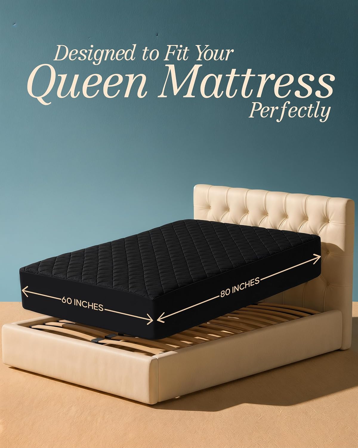 Detalle 2 de Utopia Bedding UB2452 Queen Quilted Mattress Pad, 16-Inch Deep Pocket