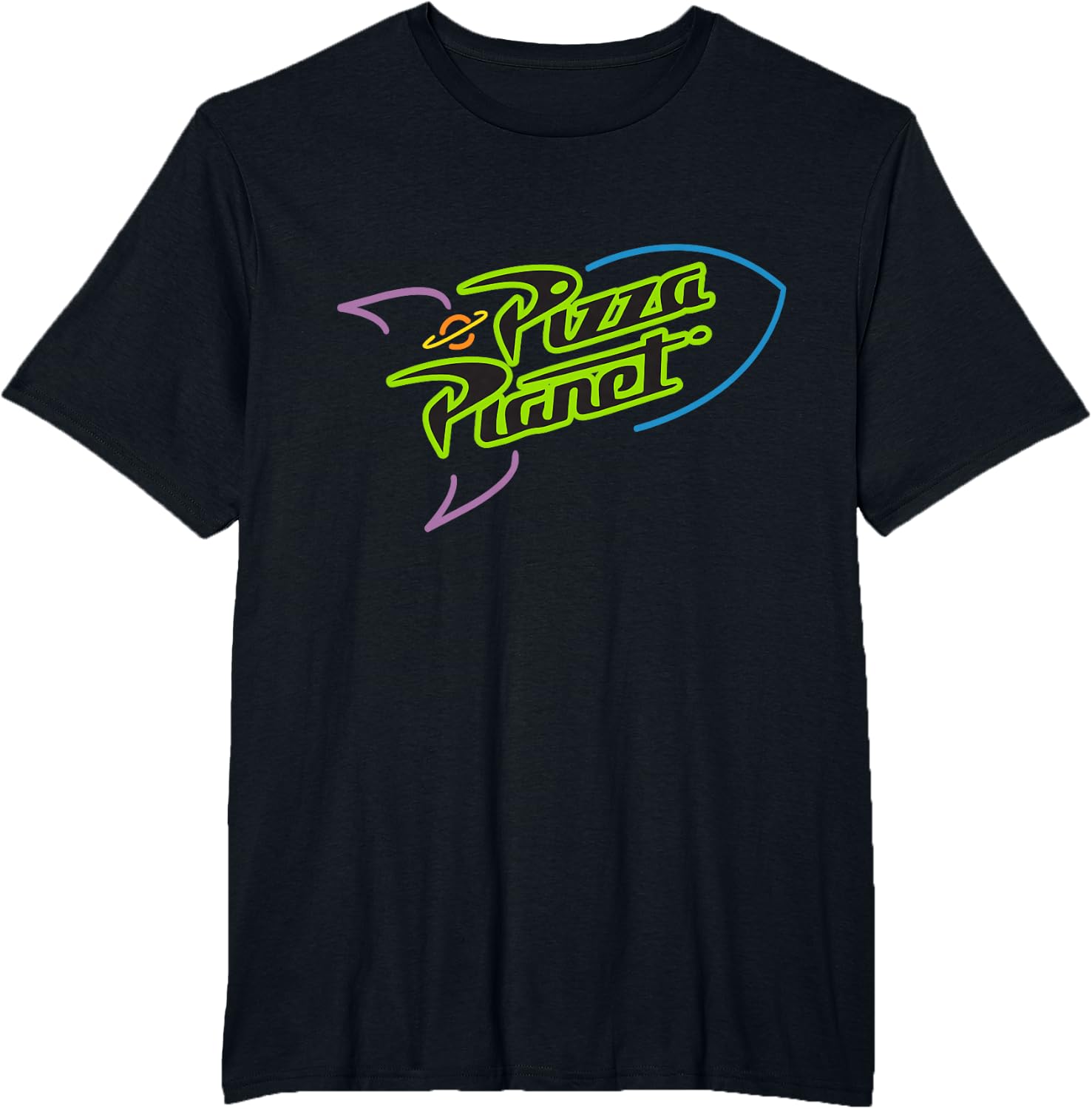 Detalle de Disney Pixar Toy Story Pizza Planet, Astronave Neon - T-shirt leggera con grafica originale