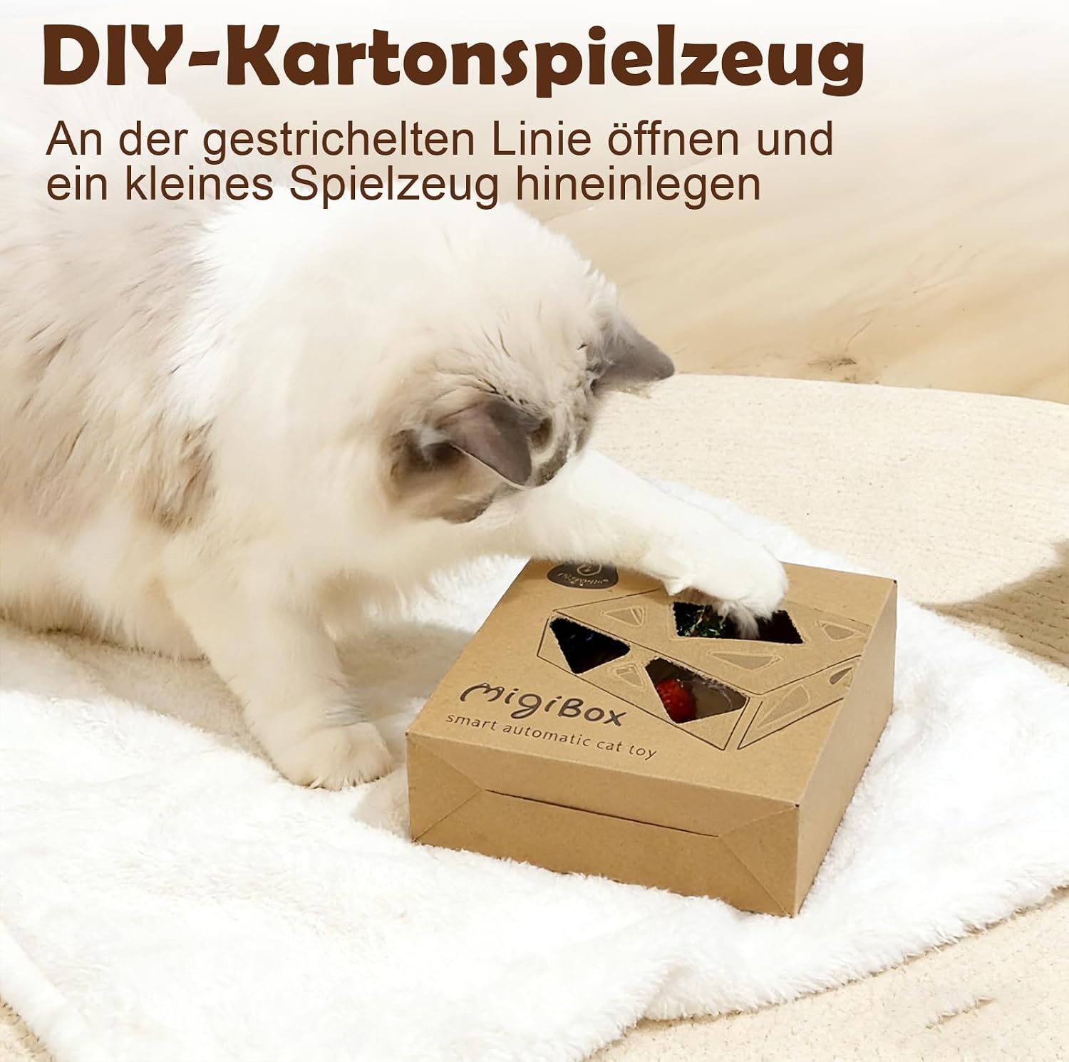 Thumbnail 2 de Migipaws MigiBox Katzenspielzeug 4 Federn 🐾