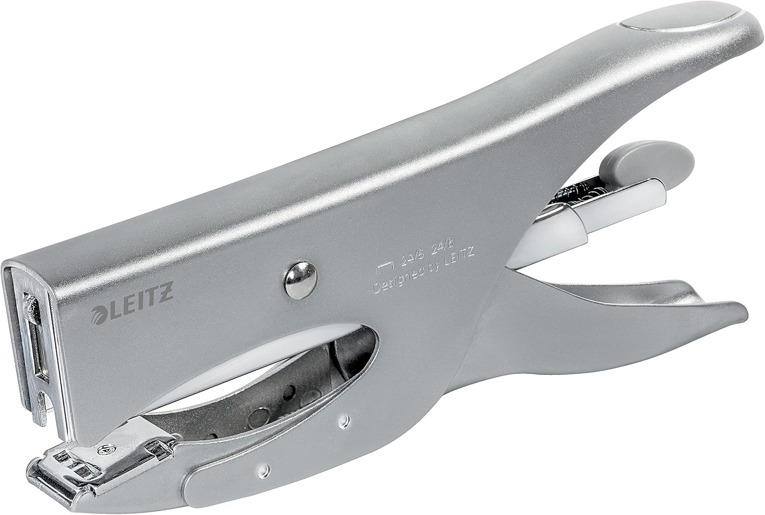 Leitz Heftzange 40 Blatt – Ergonomisch, hinterladend, Silber 55490081