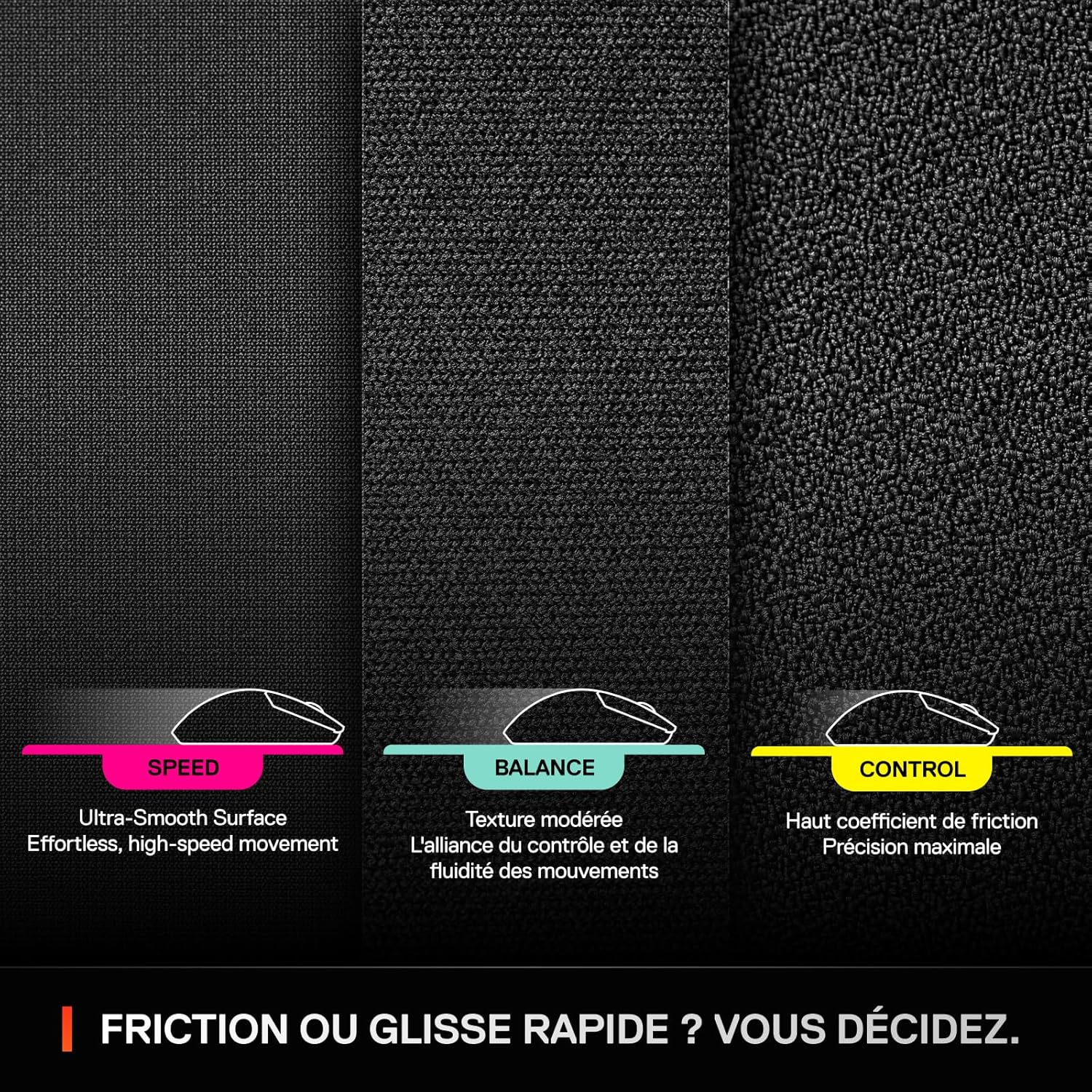 Thumbnail 5 de SteelSeries tapis de souris gaming QcK XL Performance Speed (900 x 400 mm)