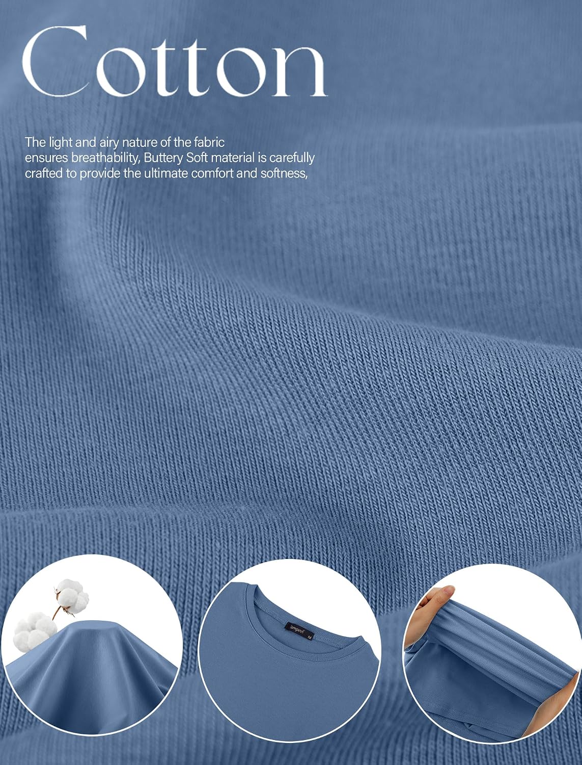 Detalle de SAMPEEL Crop Top T-Shirts, Slim Fit