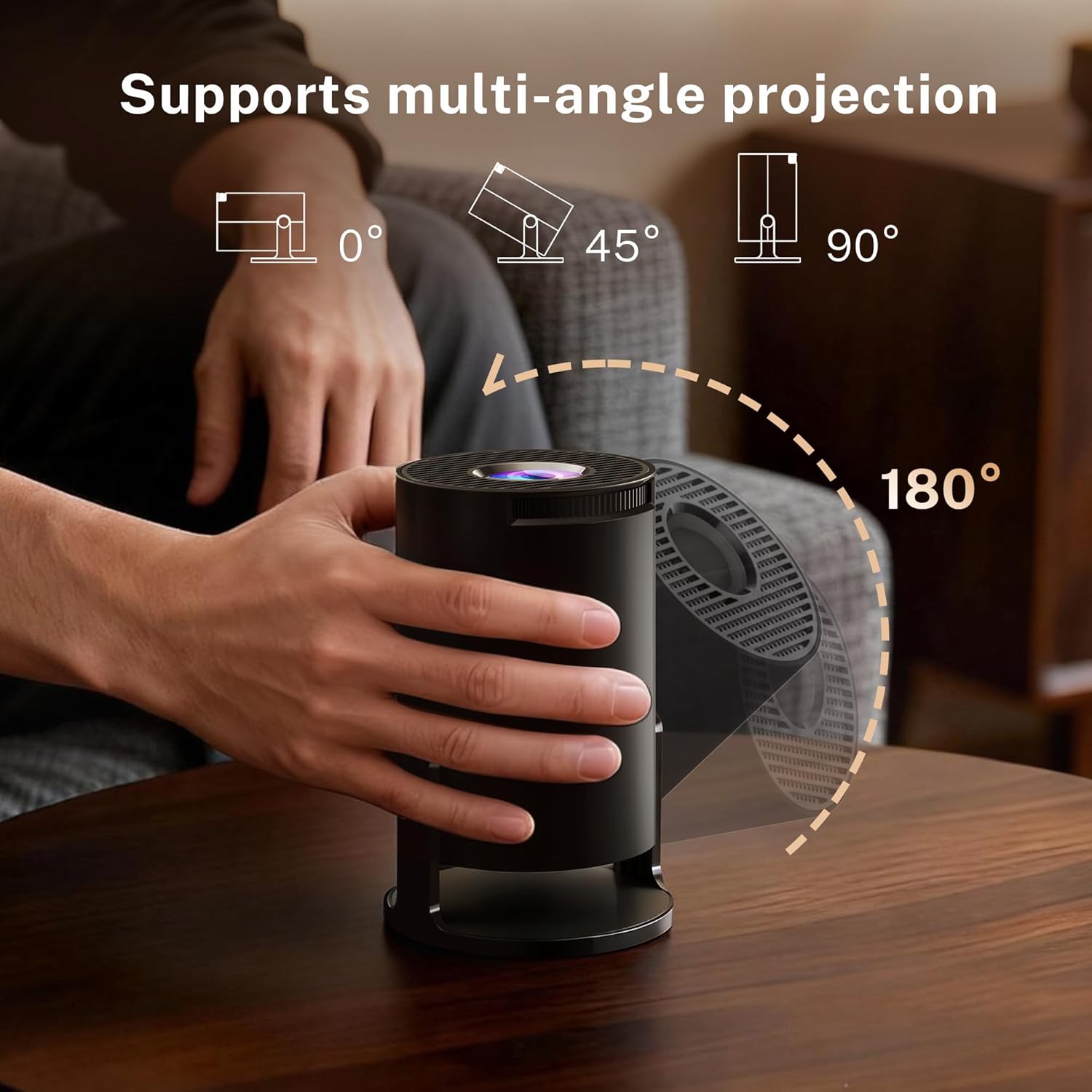 Thumbnail 5 de LYNCAS T OptiBarrel 500 Mini Beamer 4K mit WiFi 6, Bluetooth 5.4 und Android 14