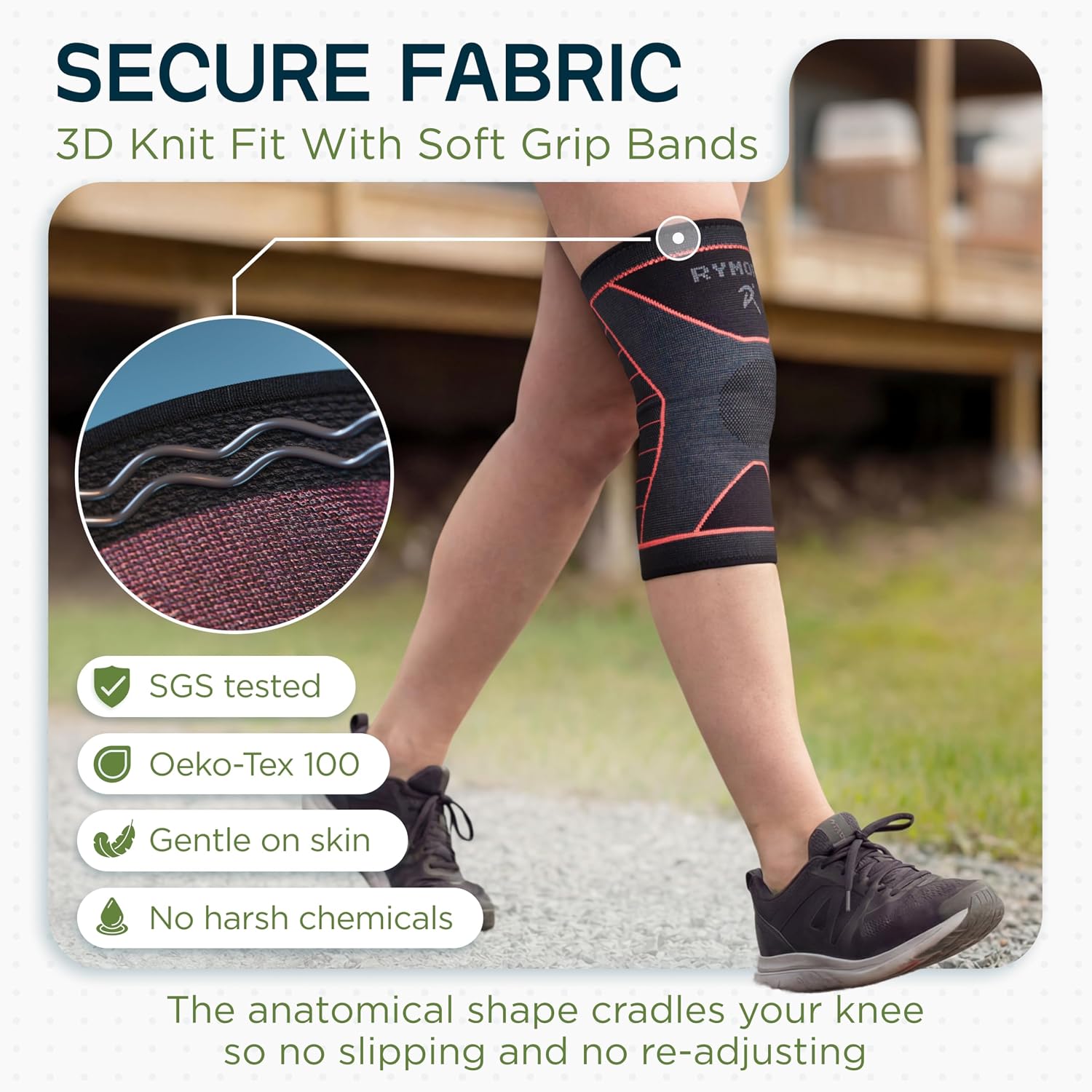 Thumbnail 5 de Rymora Knee Support Sleeve Small Grey