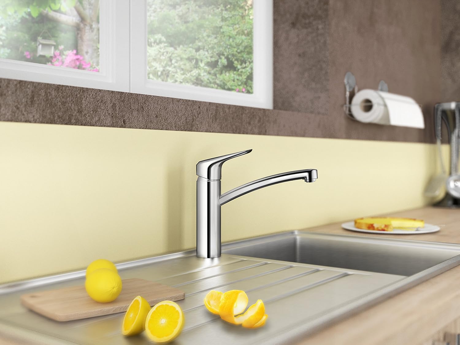 Detalle 2 de hansgrohe Ecos M 14815000 – chromowana bateria kuchenna z wylewką 360°
