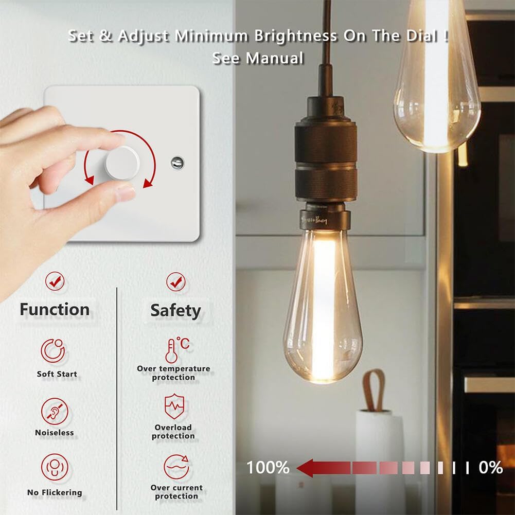 Thumbnail 2 de iolloi LED Dimmer Switch 3-100W