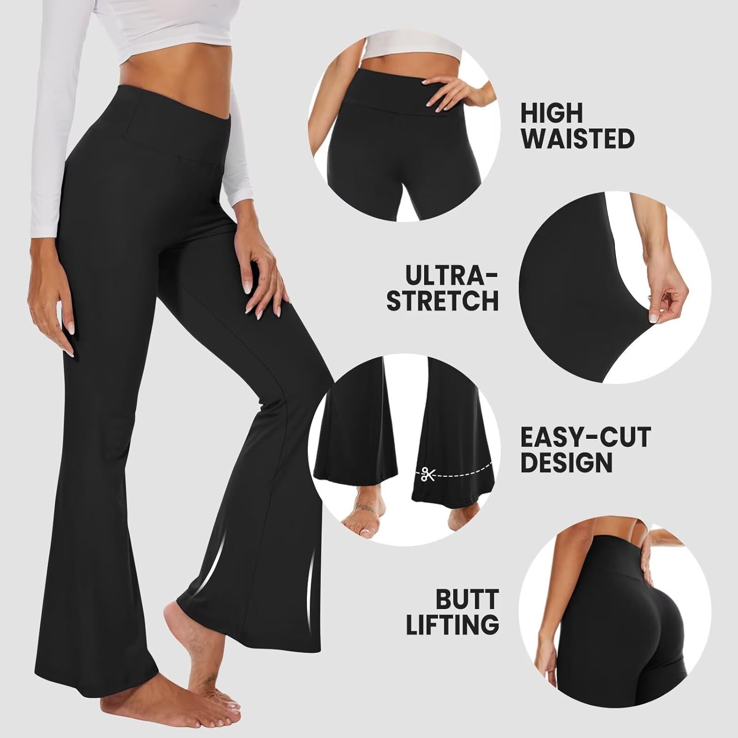 Thumbnail 3 de TNNZEET Flared High‑Waisted Yoga Leggings with Pockets