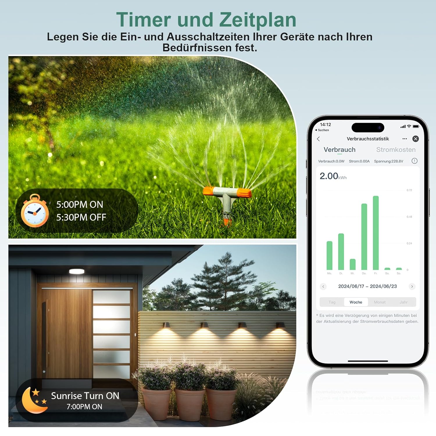 Thumbnail 6 de Eightree WLAN-Outdoor-Steckdose IP44 mit Strommessung und Timer