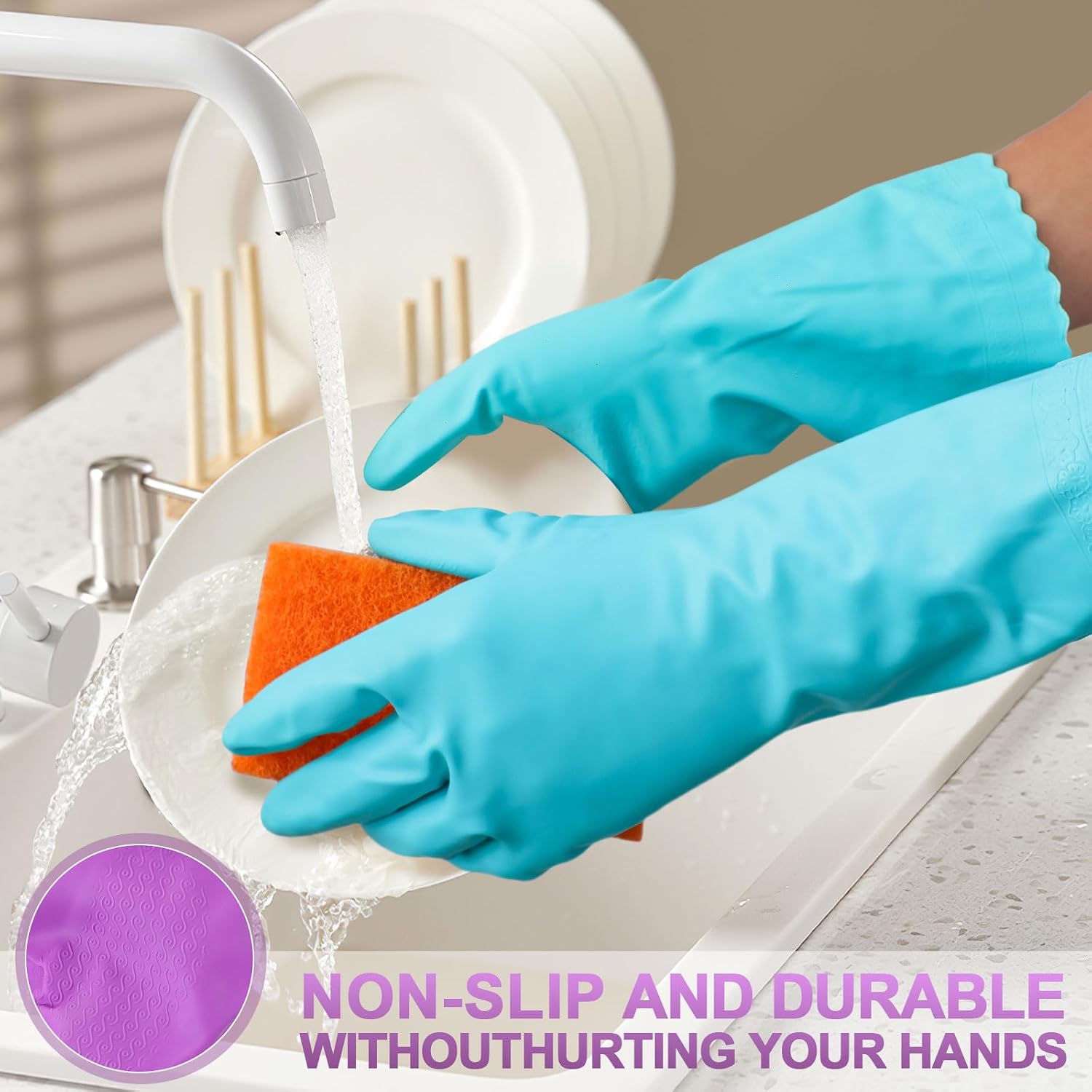 Thumbnail 1 de Elgood Latex Free Dishwashing Gloves 13in