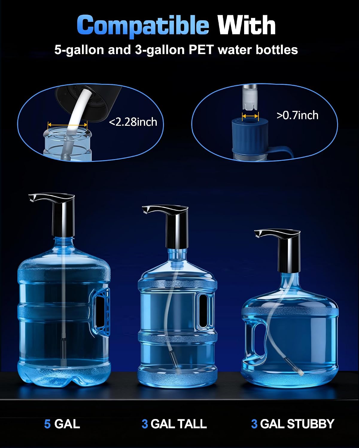 Thumbnail 6 de Redsack Automatic Water Dispenser for 5-Gallon Jugs, USB-C Rechargeable