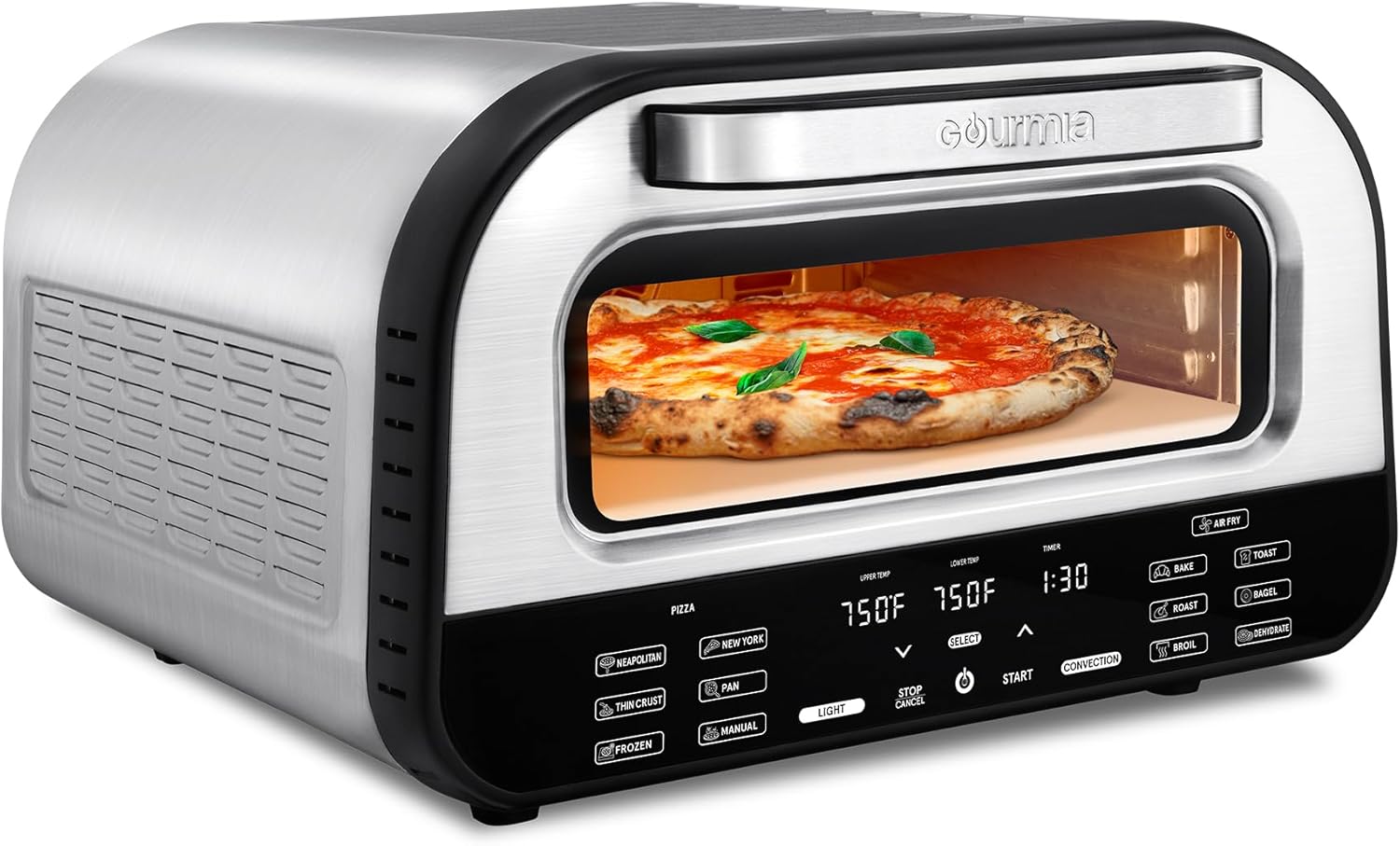 Gourmia Indoor Pizza Oven Air Fryer Toaster 1800W
