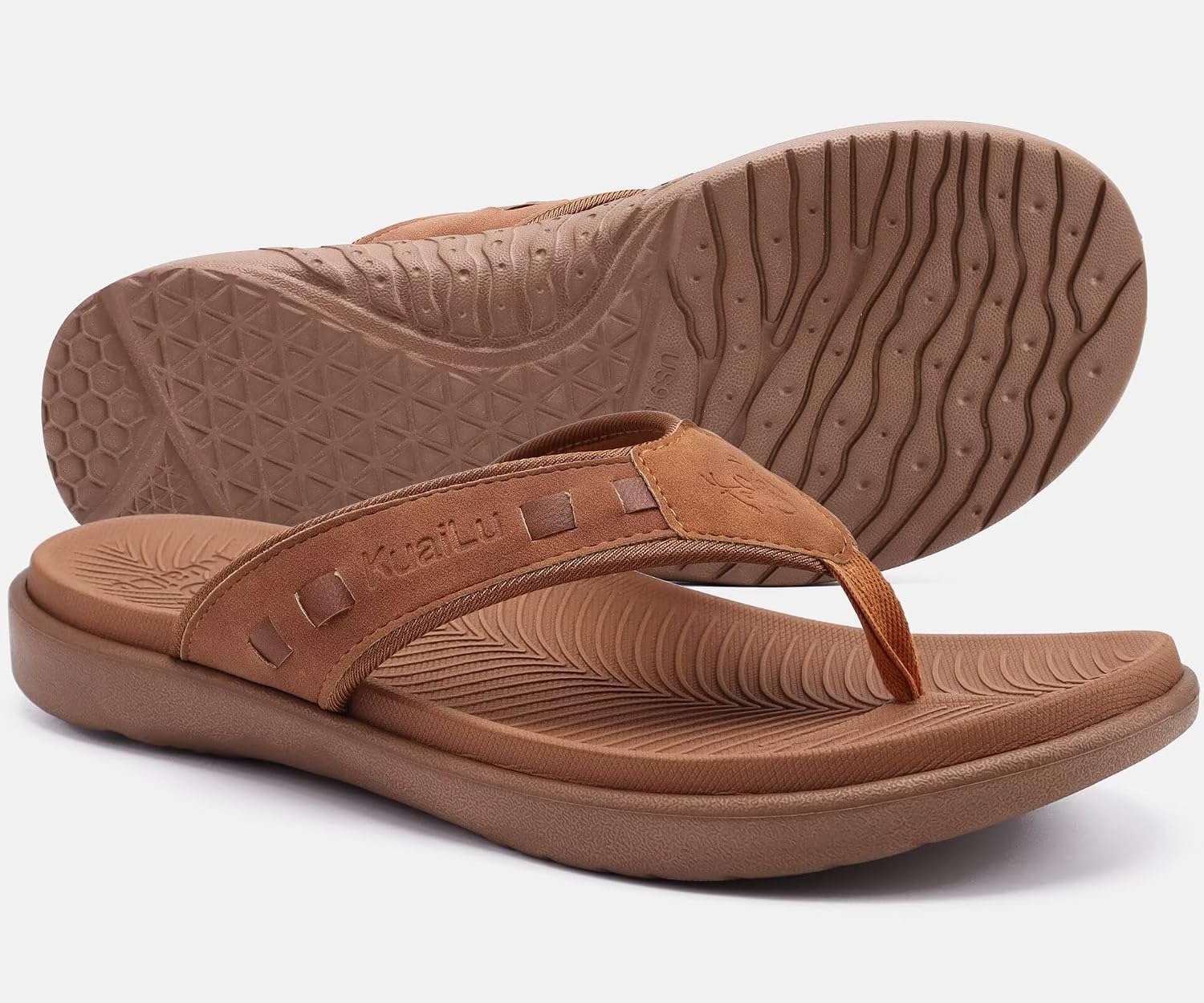 Thumbnail 5 de KuaiLu Men's Sport Flip Flops with Orthotic Arch Support
