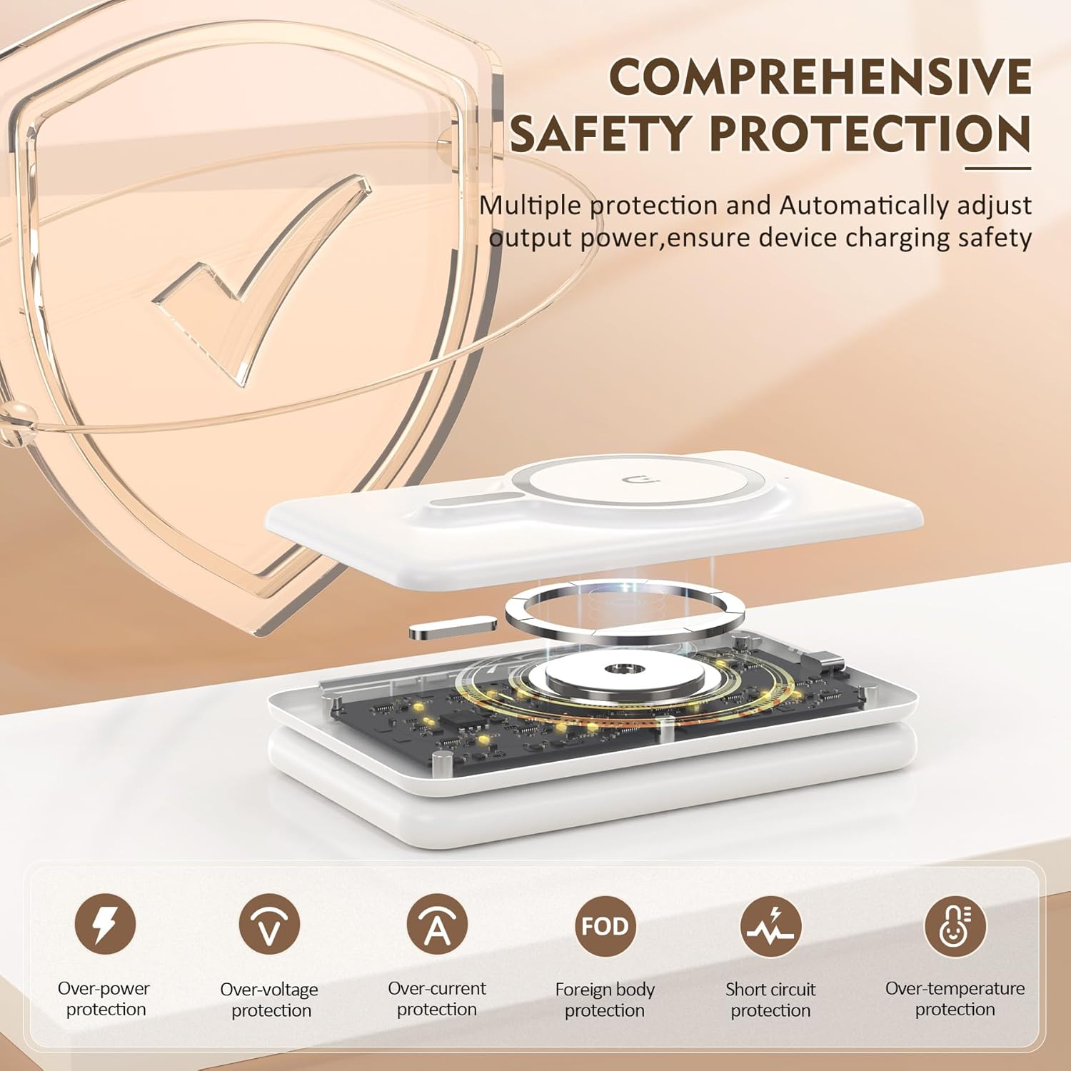 Thumbnail 2 de Magnetic Wireless Charger for iPhone: 3-in-1 Travel Charging Station