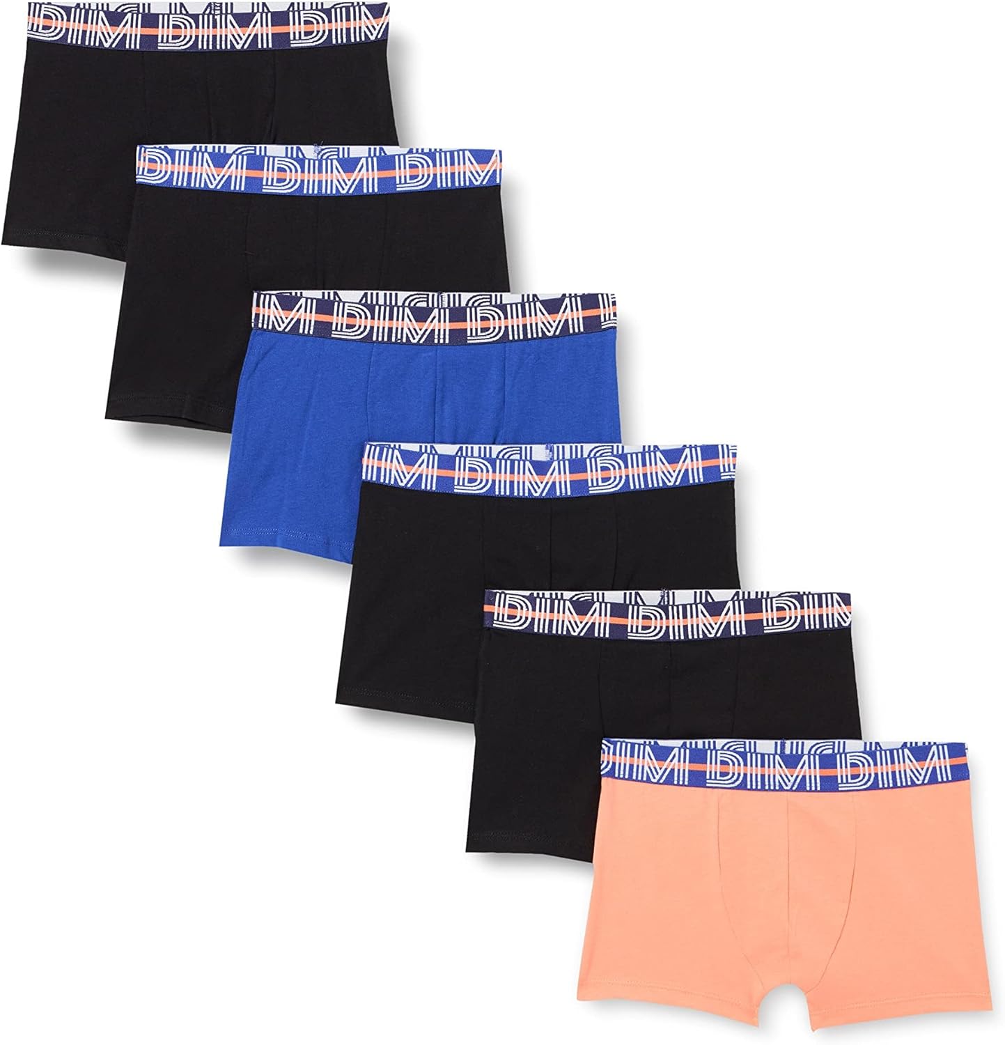 Thumbnail 3 de Lot de 6 boxers garçon EcoDIM Coton Stretch DIM – ceinture logo, coupe courte