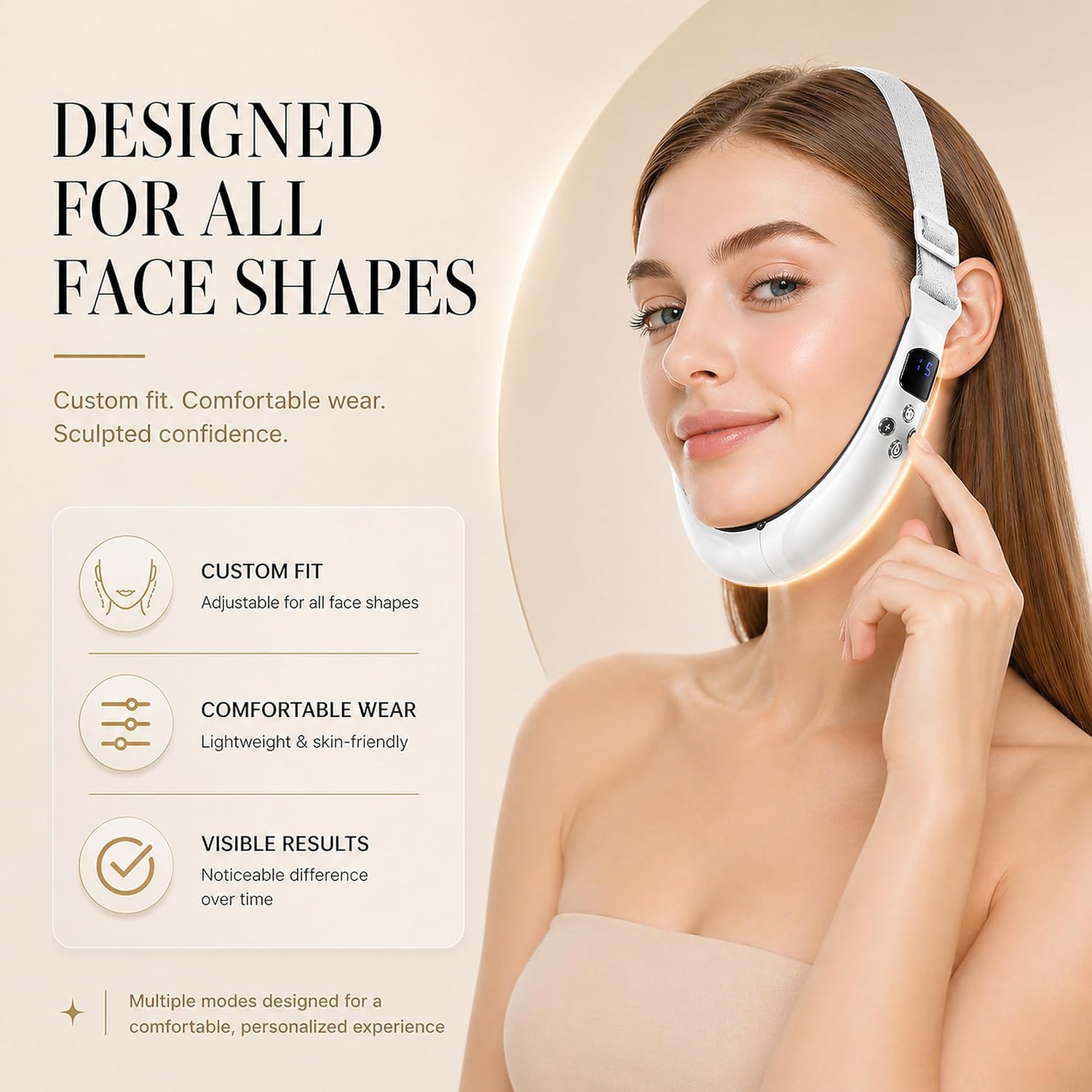Detalle 2 de Dyews Pk188 Electric Double Chin Device with 6 Modes and 12 Intensity Levels