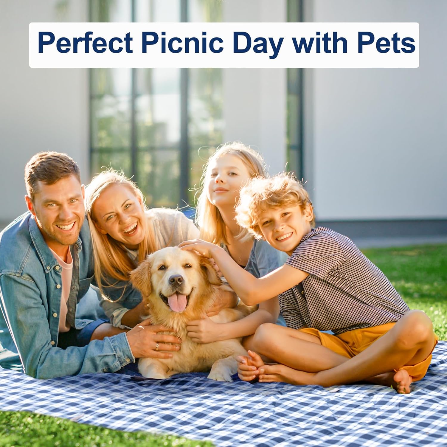 Thumbnail 3 de HUTHIM Picknickdecke 300 x 300 cm – wasserdichte Stranddecke mit Sandfrei-Konzept, faltbar und waschbar