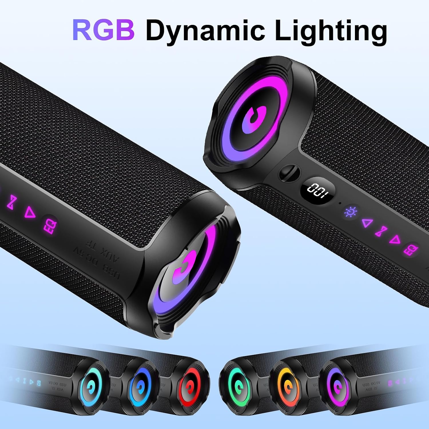 Thumbnail 6 de Altavoz Bluetooth Portatile da 25W: suono 360°, IPX7 e illuminazione RGB per feste all'aperto
