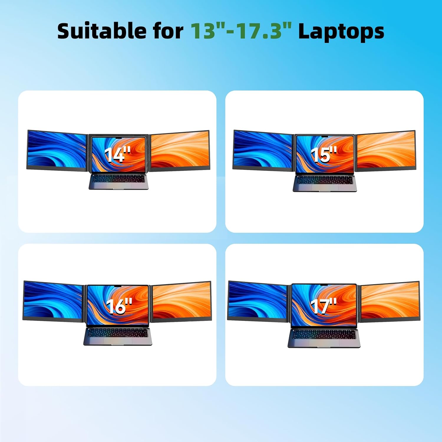 Thumbnail 5 de DZVW P8 15.6-Inch Laptop Screen Extender, FHD 1080p IPS, Matte Display