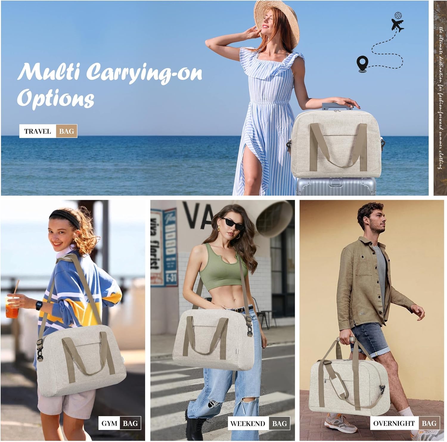Thumbnail 1 de FIORETTO Cabin Bag for Easyjet 45x36x20cm (32L) with Laptop Compartment