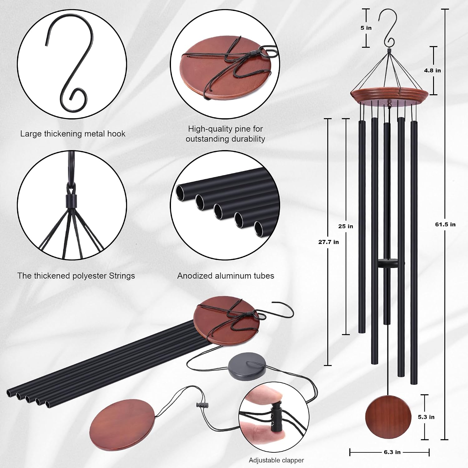 Thumbnail 6 de Toodour Wind Chimes, 60-Inch