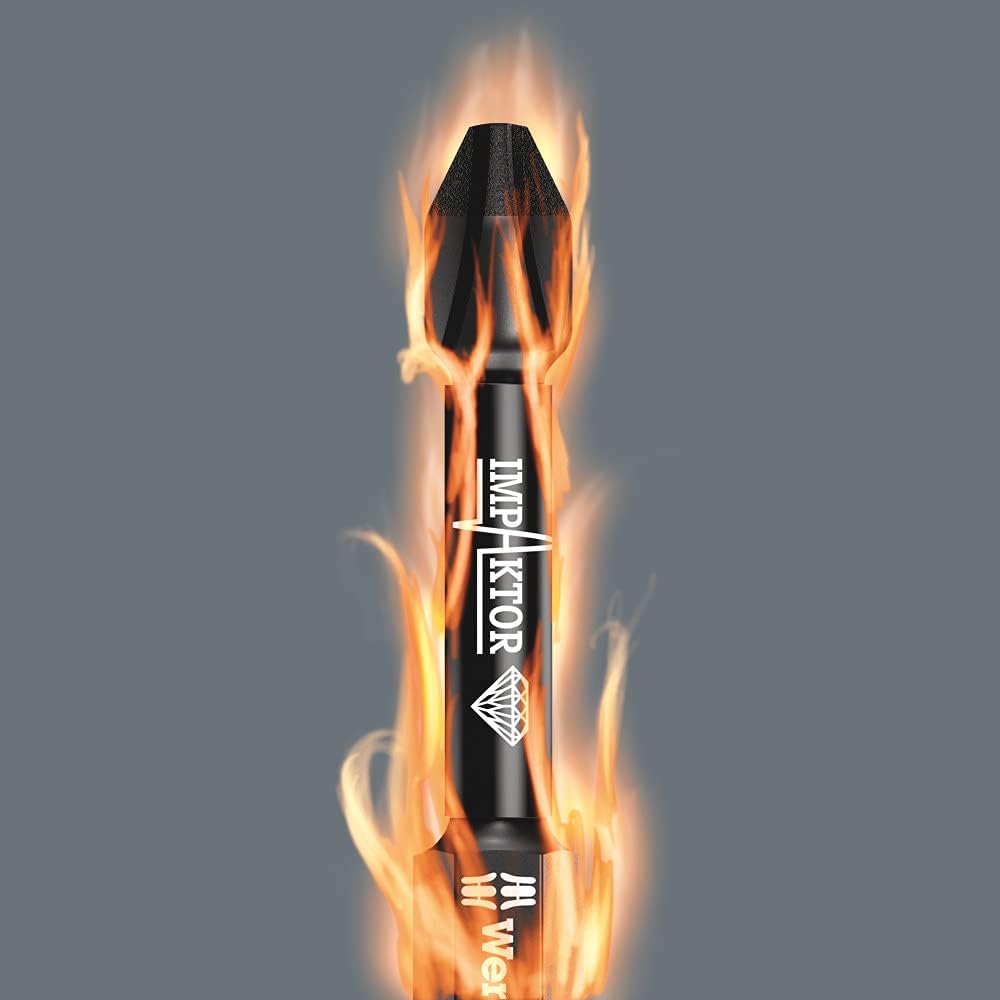 Detalle de WERA 05073961001 インパクトドライバービット ダイヤモンドコーティング PZ2・全長50mm