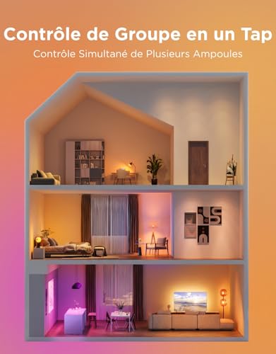 Thumbnail 8 de Govee Ampoule Connectée E27 RGBWW 800lm (lot de 2) – compatible Alexa, Matter et Google Assistant