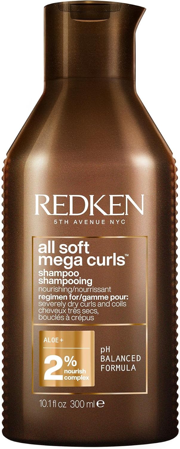 Detalle de REDKEN All Soft Mega Curls Shampoing Hydratant – Boucles définies, 300 ml