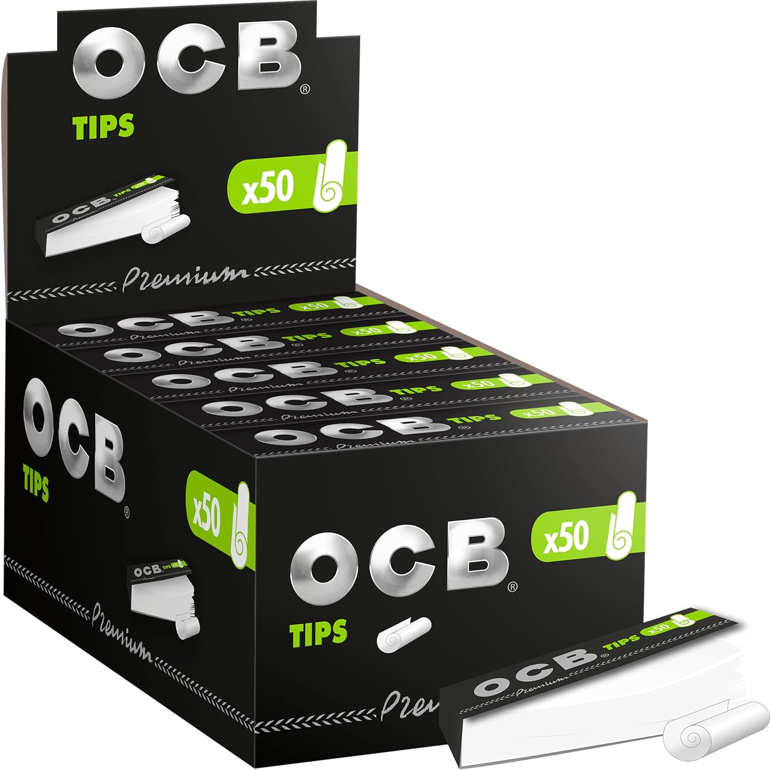 Detalle de OCB 9001 filtertips van plantaardig papier, 25 boekjes met 50 vellen