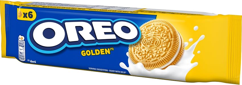 Detalle 2 de Oreo Golden Galletas de Vainilla 66g - Pack 20 🍪
