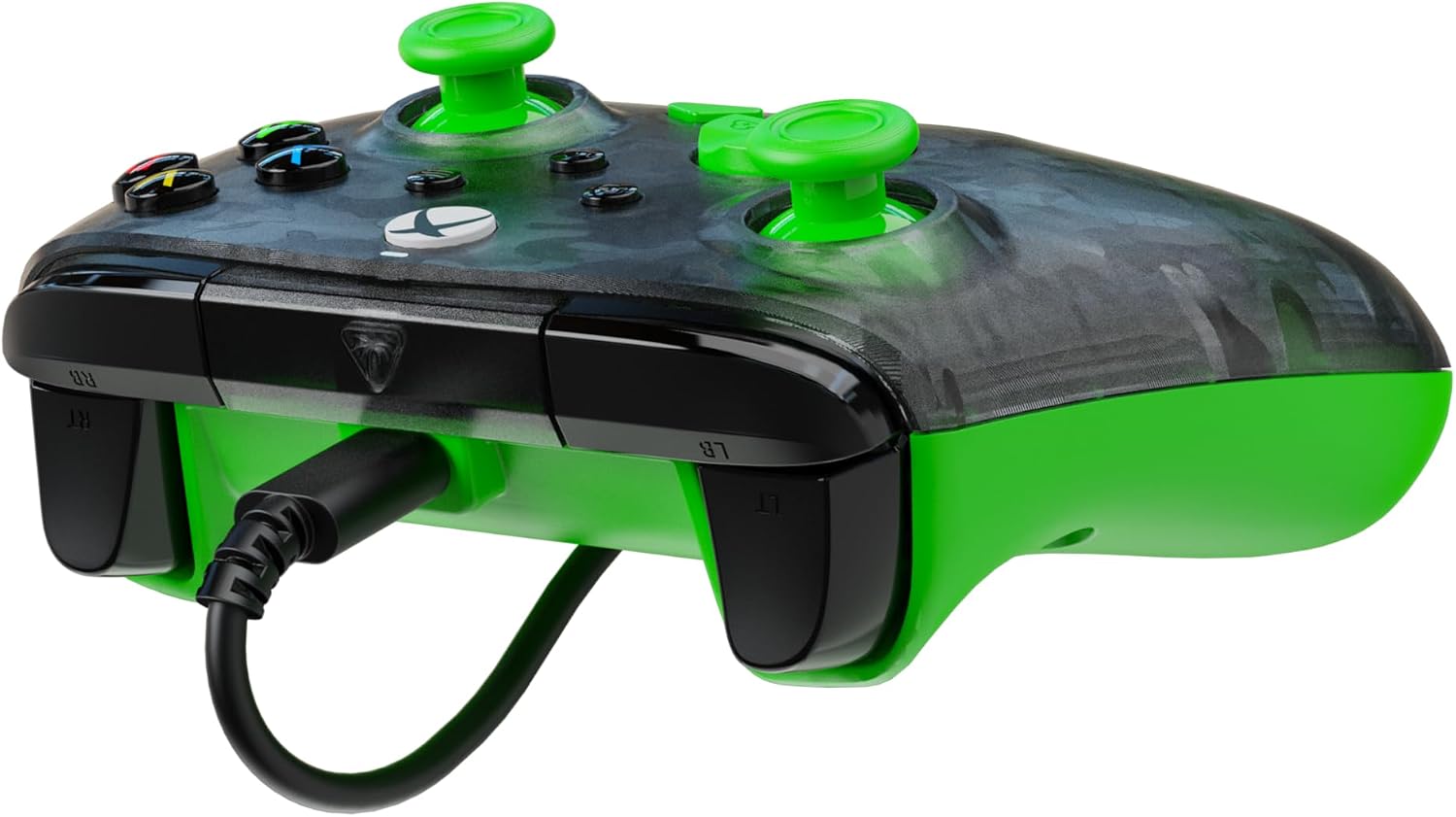 Detalle 2 de Turtle Beach Rematch Core Green & Ghost Black Camo Wired Controller for Xbox & PC